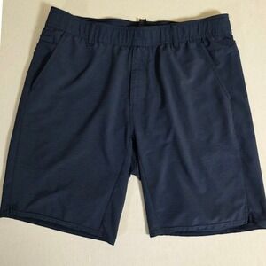 AndersonOrd Mens Solution Shorts Size 34 Navy Blue Ripstop 4-Way Stretch Golf